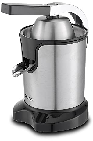 SOGO Exprimidor de Zumo Cítrico con Palanca 600W - Exprimidor Silencioso y Fácil de Limpiar (SS-5195)