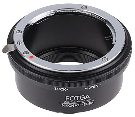 Hersmay Nikon(G)-EOSM Objektivadapterring für Nikon G F AI AIS AF-S Objektiv für Canon EOS M M2 M3 M5 M50 Mark II M100 Kamera