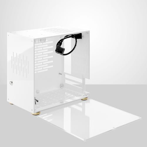 Boîtier d'ordinateur, Boîtier PC Boîtier PC de Jeu Interrupteur à Bouton en Métal Boîtier d'ordinateur de avec Dissipation Thermique à 360 ° Châssis ITX pour