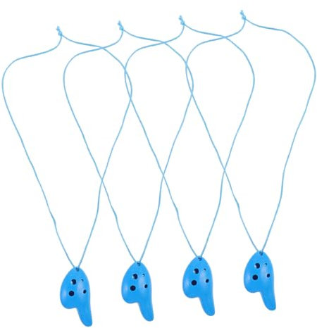 Vaguelly 4stücke Mini Ocarina Leichtes Anfängerinstrument Für Junge Mädchen Und Musikliebhaber Übungsinstrument Für Ocarina-anfänger Blaue Farbvariante