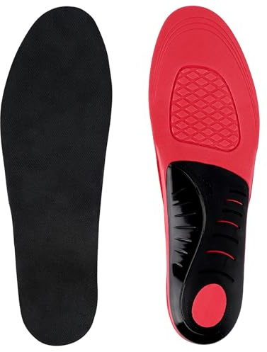 Linkidea 2 par Arch Support Shoe Insoles Kompatibel med Bobs B, Flex 3.0, Vigor 2.0, Ersättnings Shock Absorption Cushion Sho Inserts (USA Herrar 8-9.5/Kvinnor 9.5-11)