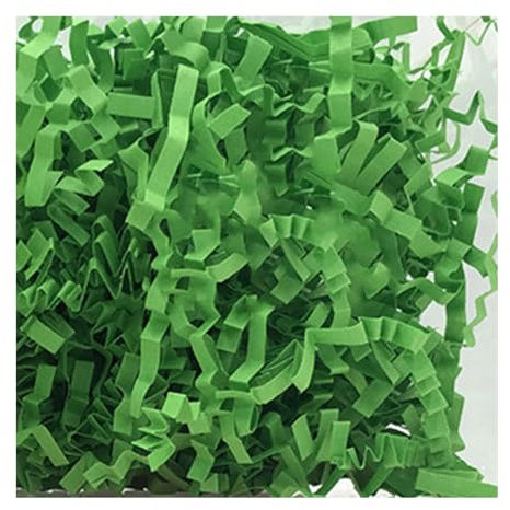 QUXVUIS Ripieno di carta sminuzzato di erba pasquale Accattivante decorazione per feste di coriandoli fai-da-te Forniture per imballaggio per l'aula scolastica, verde pappagallo