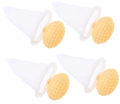 ARTSEWPLY Boule Poil Machine à Laver Flottante Jaune 4pcs, Attrape-poils D'animaux Facile à Nettoyer pour Réduire les Poils de Chien et Chat la Machine à Laver