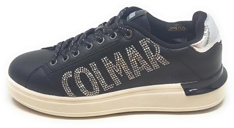 Colmar Clayton Strass Black-Silver 038 TG 39, Zapatillas Unisex Adulto, EU