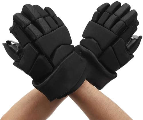 Leapiture Hockeyspelare handske Hockey böjbara finger Skyddshandskar Skyddsutrustning för ishockey Innebandy Roller Hockey (8 tum)