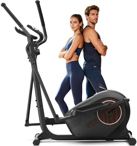 Elliptical Exercise Machine, Elliptical Machine for Home with Ultra-Smooth Magnetic Resistance,Elliptical Trainer with 14 Levels, 15.5-18 Stride 500lb Loading, Home Gym Equipment 95% Pre-Assembled