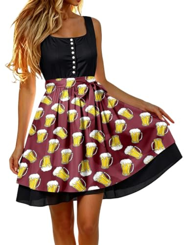 Dirndl förkläde individuellt dirndlförkläde med rosett dirndlförkläden kostymmode förkläde för Dirndl med knytband Dirndl-förkläde dam för bayersk oktoberfest outfit