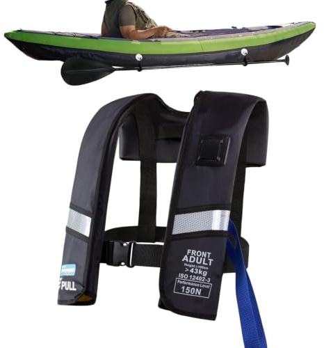 Uppblåsbara Flytvästar För Vuxna Vuxen Säker Flytjacka, Lättvikt, Med | Snorkelväst För Överlevnad, Segling, Kajakpaddling, Bad, Fiske Och Pool, Passar Män Och
