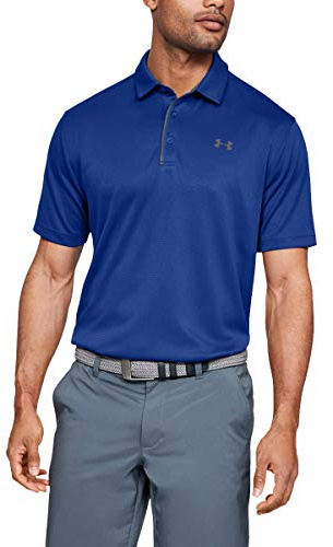 Under Armour Men's Tech Golf Polo, 400 Blue, 4XL