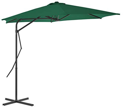 Festnight Parasol Excéntrico Puede Rotar 360 Grados, Apto Como Parasol para Jardín o Sombrilla, 300 x 230 cm Verde