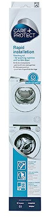 CARE+PROTECT - Kit de apilamiento estándar para lavadoras y secadoras, apto para lavadoras con profundidades de 47 a 62 cm