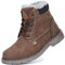 Mishansha Kinder Schnürstiefel Mädchen Warm Gefüttert Winterstiefel Jungen Winter Stiefeletten, Braun 35