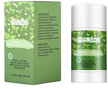 Déodorant intime Femme Homme, Naturel Anti Transpirant Deodorant creme Solide Stick Améliore les odeurs corporelles, Bio Déo Apaise la transpiration parfum durable (type menthe concombre, 40 g)