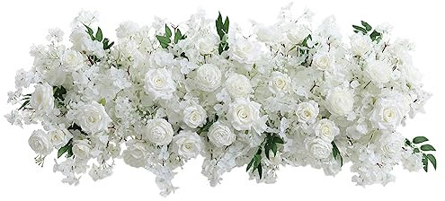 Warmiehomy Wedding Arch Flowers,100CM/40in Artificial Rose Flower Swag, Decorative Penoy Floral Swag for Wedding Home Party Arch Wall Decor