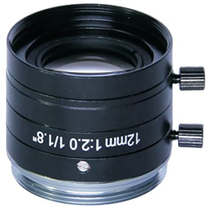 Mikroskop tillbehör 5MP manuell iris-lins 4 mm 6 mm 8 mm 12 mm 16 mm 25 mm 35 mm 50 mm 75 mm Fast brännvidd F2.0 1/1,8 tum C montering hållbarhet och pålitlig prestanda (storlek: 12 mm FA-lins)