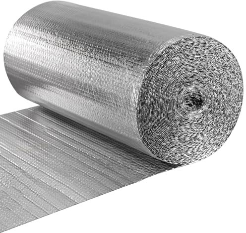 Putentfun Foil Insulation Roll 25m x 60cm | Radiator Reflector Panels for Floor, Ceiling, Roof, Wall Insulation | 3-in-1 Reflective Foil Insulation Roll | Heat & Vapour Barrier Saves Energy