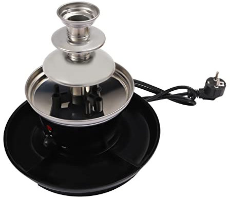 Fontana di cioccolato per il riscaldamento alimentare in acciaio inox, fonduta cioccolato, 3 animali per feste di famiglia, anniversari, matrimoni, compleanni, riunioni di lavoro, festività.