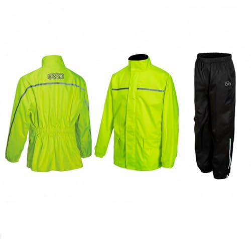 Moore Combinaison de pluie Rain Twill Fluo Noir - Imperméable 20 000 mm, Coutures thermosoudées, haute visibilité.