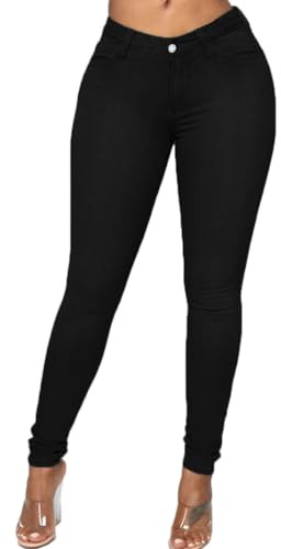 DURINM Vaqueros Elásticos Mujer Skinny Slim Jeans Elasticos Leggins con Bolsillos Elastica Cintura Alta Deportivos Push up Nina Comodos Jeggins Pants