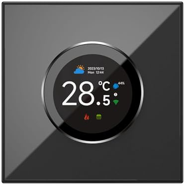 Aumotop Smart Home Termostat Precise Control Smart Home Modern Design Enkel Att Använda för, Svart (GB)
