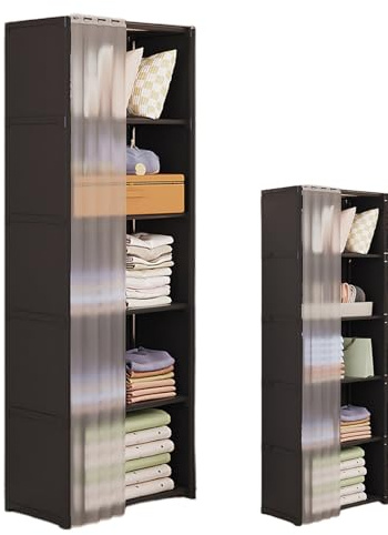 Raumschrank – Kleider-Organizer, Vliesstoff-Aufbewahrungsschrank, tragbarer Schlafzimmer-Kleiderständer, stabile staubdichte Struktur mit geschlossenem Deckeldesign, praktische Raumlösung