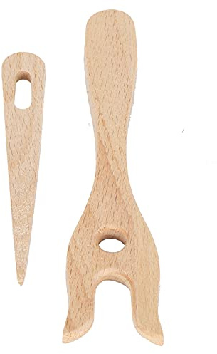 RASTKY Forchetta per Maglieria in Legno Lavorazione Squisita Lacci Lacci Bottoni Trecce Bracciale Collana Realizzazione per Tessitori Fai-da-te e Appassionati di Maglieria
