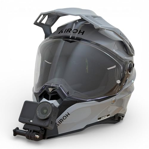 Action Cam Chin Mount för motorcykelhjälmar, kompatibelt med GoPro, DJI, Insta360 (Set, Airoh Commander 2)
