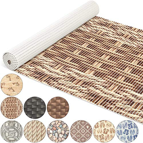 ANRO Weichschaummatte Badematte Bad Dusche WC Vorleger Teppich Antirutsch Badläufer Flechtmuster 100x65cm