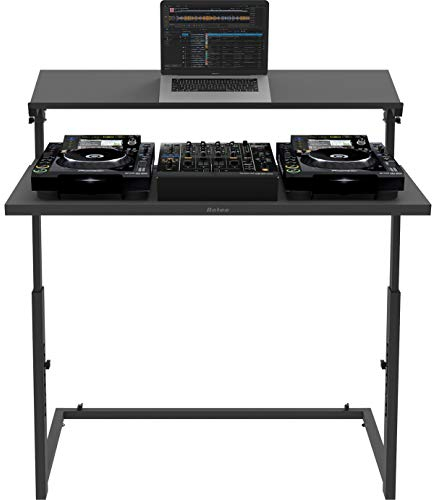 Antoc DJ-Stand DJS-44 - Black - DJ Pult/Tisch mit extra breiter Laptopablage
