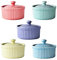 Meltset 5.5 Oz Ramekins with Lids Oven Safe Ceramics Ramekin Bowls for Baking, Porcelain Bake Dishes for Souffle, Creme Brulee, Lava Cake, Ice Cream Desserts, Snacks (Set of 5