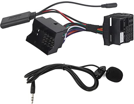 Adaptateur de Musique Radio Audio Mains Libres Bluetooth, Câble D'entrée AUX, Ensemble de Fiches avec Remplacement de Microphone pour RNS 510/RCD 300, Module AUX Bluetooth de