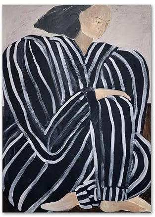 LVTFCO Sofia Lind Poster, abstraktes Pyjama-Mädchen-Gemälde, Sofia Lind-Leinwand-Wandkunst, Sofia Lind-Drucke, Sofia Lind-Bild für Heimdekoration, 50 x 70 cm x 1, ohne Rahmen