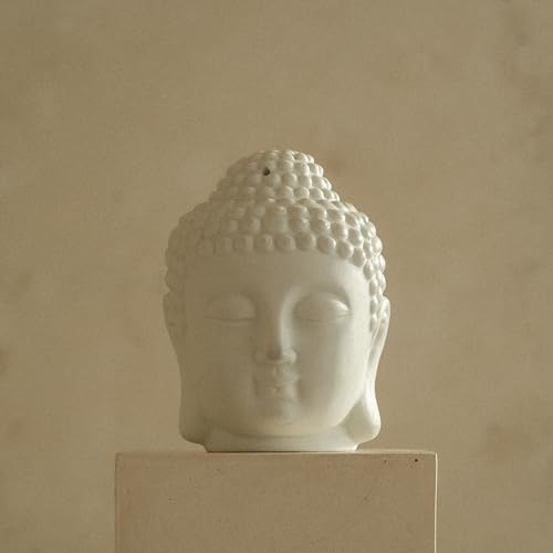 Flanacom Buddha Aroma Diffuser Ätherische Öle Teelichbetrieben Duftlampe Stövchen Kamik (Weiß)
