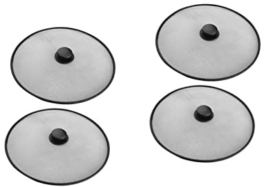 KOMBIUDA 4piezas Cubierta De Acero Inoxidable para Olla Tapa Anti-Salpicaduras De Reutilizable y Fácil De Limpiar para Cocina Protección Eficaz contra Salpicaduras De Caliente