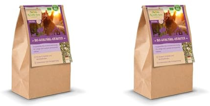 My Little Farm Bio-Wohlfühl-Kräuter, Kräuter-Mix für entspannte Hühner, beruhigende Wirkung, schonend hergestellt, Bio-Qualität (Packung mit 2)