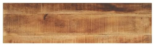 vidaXL Tischplatte, Holzplatte für Esstisch Couchtisch, Massivholzplatte Rustikales Design, Ersatztischplatte, 120x20x2,5cm Rechteckig Raues Massivholz Mango