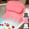 Badewannenkissen, 4D Badekissen für die Badewanne mit 35 leistungsstarken Saugnäpfen, Ergonomisches Luxus-Badewannenkissen Stützt Kopf, Nacken, Schultern, Rücken, passend für alle Badewannen Rosa