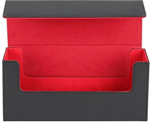 Besreey Scatola di memorizzazione per schede commerciali, contenitore per carte di credito, contenitore portatile con chiusura magnetica, per tavolo, scrivania, soggiorno,