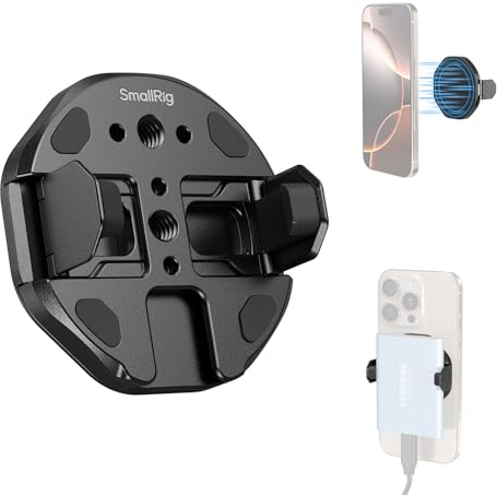 SMALLRIG Soporte magnético SSD para smartphones con función MagSafe de 1,77 a 2,76 pulgadas (1,77 a 2,76 pulgadas), rosca ancha de 1/4 pulgadas y zapata de accesorios, para Samsung T3/T5 para Sandisk