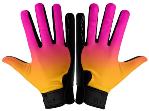 SLEEFS Youth Football Gloves for Boys & Girls - Wide Receiver Football Gloves with Sticky Grip for Catch Control - Lightweight, Breathable Fit - Durable Kids Glove, Youth Small or Large
