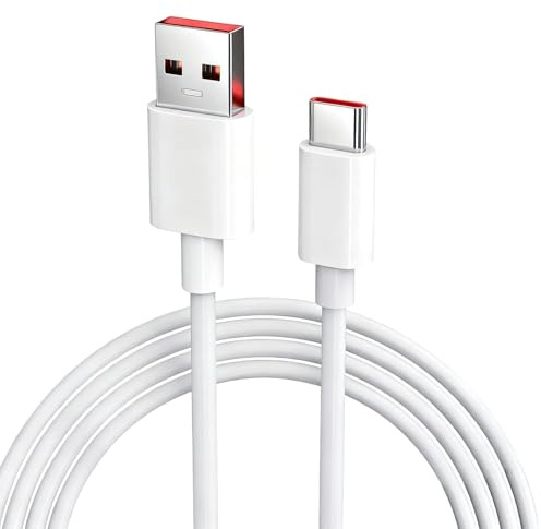 NUDVMUCH 120W 6A Cable Cargador para Note 14 15 13 12 Pro 12S 11S, Cable Turbo 2M, Carga Rápida 6A USB a USB C Cabl, Turbo Carga Rápida para Note 13 12 11 11S 10, POCO X7 X6 Pro C75 C65
