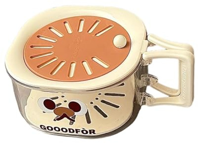 LCSVCCXA Drain Basket Bol avec Passoire pour Fruits Panier Couvercle Amovible Poignée Rabattable pour Égoutter et Convient à la Cuisine Réfrigérateur, CafÉ