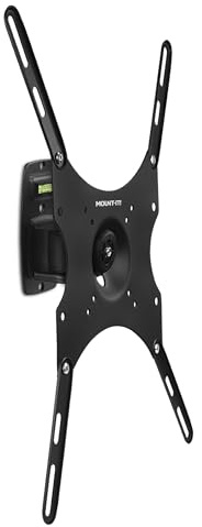 Mount-It! Anti-Theft Locking TV Wall Mount | 23–55 Inch, Swivel Tilt, Removable VESA Plate, Single Stud, Indoor/Outdoor RV Use, VESA 75x75–400x400, 44 Lb