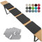 heimtexland ® Sitzkissen 4er Set Bierbank Polster Auflage Bierzeltgarnitur Garten Deko Kissen Typ859 Schwarz