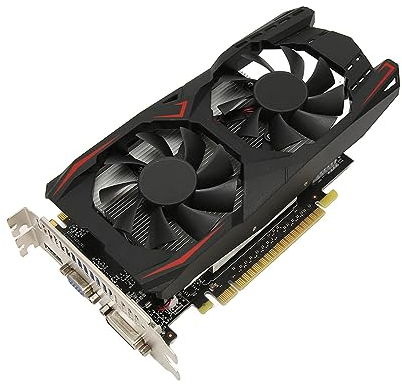 Tarjeta Gráfica GTX1050Ti de 4 GB, Tarjeta de Vídeo para Computadora DDR5 de 128 bits para Trabajar, VGA, DVI, Interfaz Multimedia HD, Tarjeta de Vídeo de Escritorio para