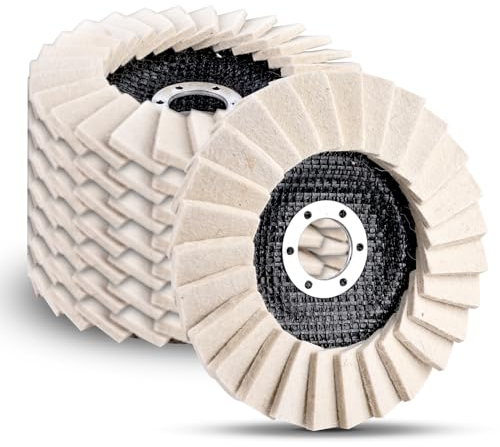 Disco de pulido de fieltro, 8 unidades de disco de pulido de fieltro de lana de 125 mm, discos de pulido de lana comprimida, discos de pulido finos para limpieza y pulido, lijado