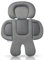 Innokids Inserto per seggiolino auto per neonati, cuscino di supporto per la testa del neonato e cuscino di supporto per il corpo per neonati, macchinine e passeggini (Grigio scuro)
