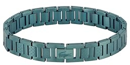 Lacoste Bracelet à Maillons pour Homme Collection METROPOLE en Acier Inoxydable avec Plaquage Vert - 2040420