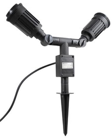 Blendend Portalámparas estaca 2xE27 para PAR38, resistente al agua y fácil instalación, ideal para iluminación exterior y jardines.