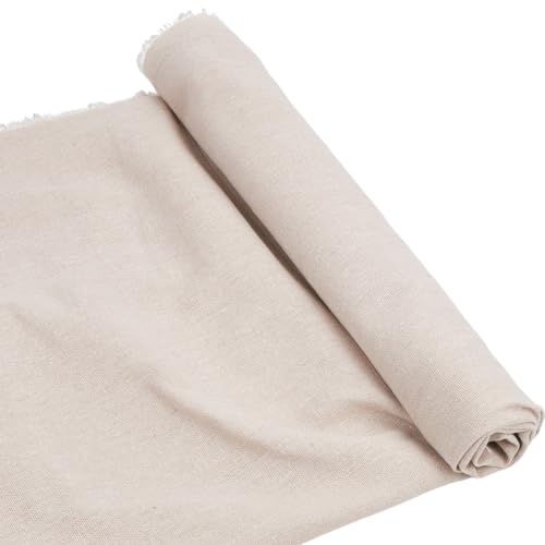 CABODYALS Tessuto Trapuntato Grigio Da 1.6 m, Tessuto In Tela di Lino, Tessuto In Misto Cotone e Lino, Tessuto Quadrato In Iuta, Tessuto di Colore Puro, Tessuto Ricamato per Cucire, Confezioni Regalo,
